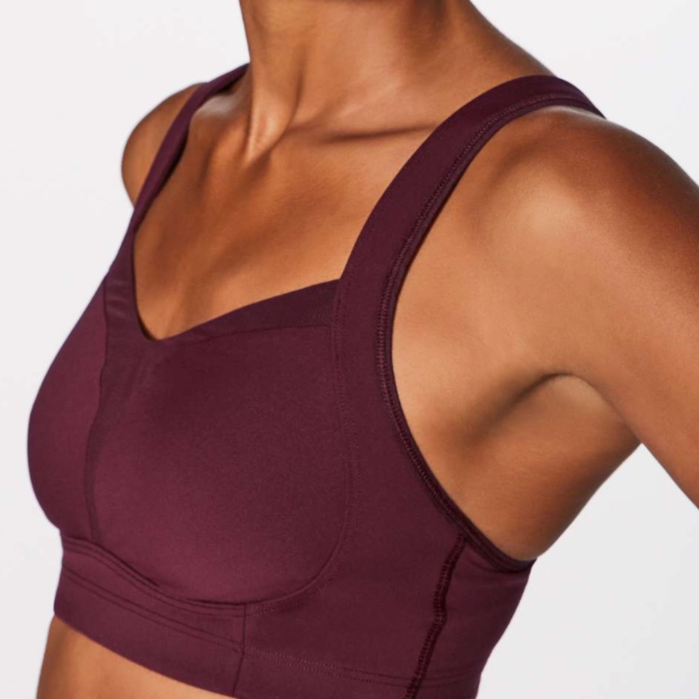 Lululemon Womens Ta Ta Tamer III Garnet Purple Adjustable Strap Sports Bra 2 XXS